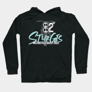 82nd Sturgis motorcycle rally teal and grey Hoodie